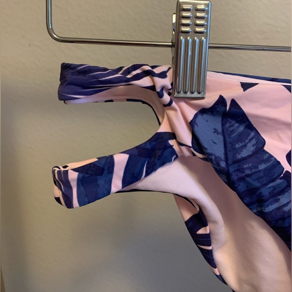 The Bikini Lab Boho Monstera Tropical Leaves Swim Bottom Pink/Purple NWT Small - Picture 3 of 5